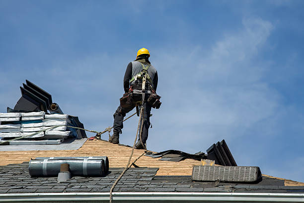 Professional Gutter Installation technician working in Matawan, NJ